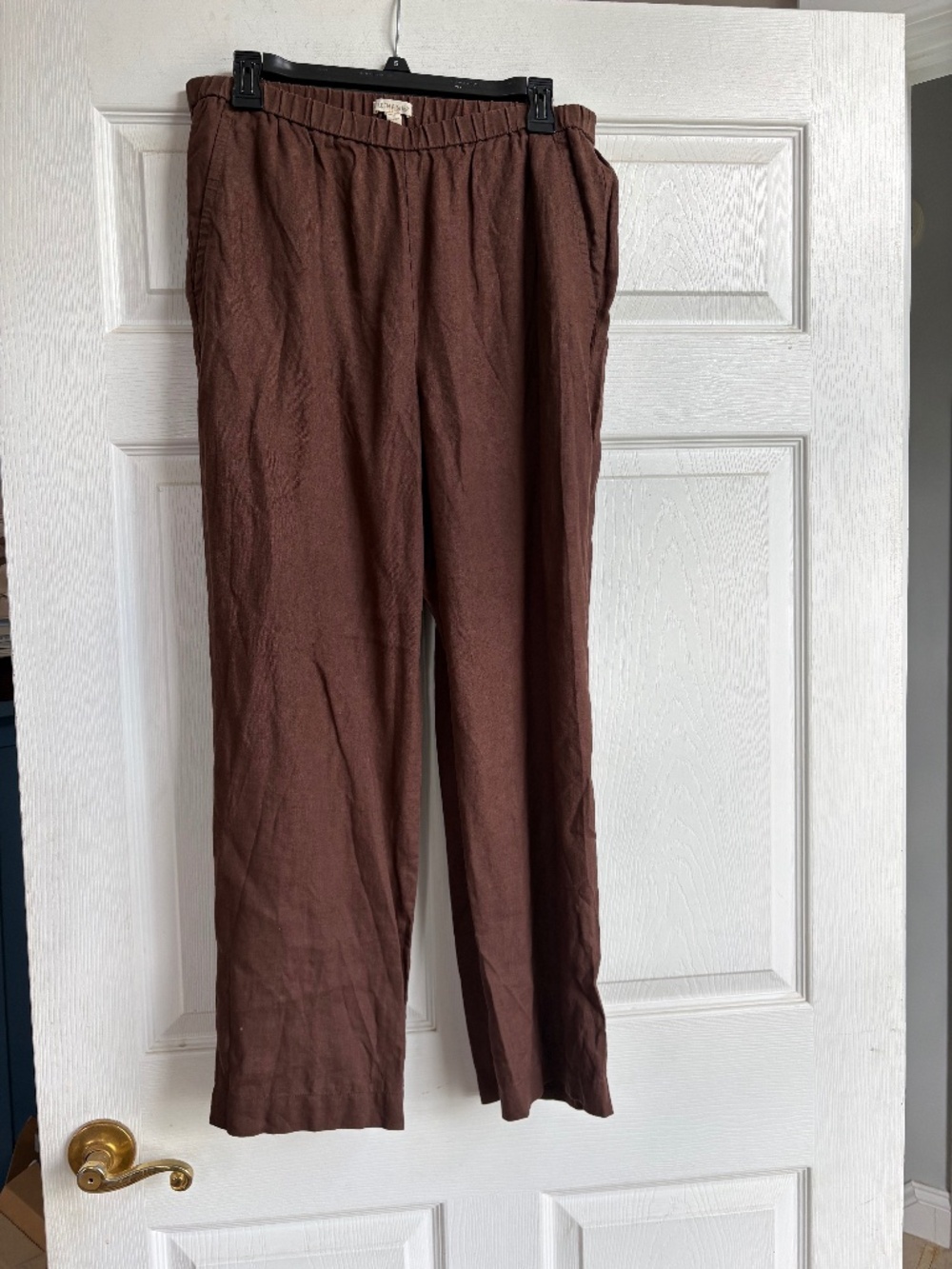 Eileen Fisher Organic Linen Brown Pants